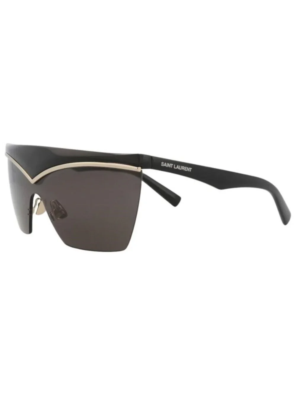 New Saint Laurent Womens Shield/Wrap Black Black Black Fashion Designer Sunglass